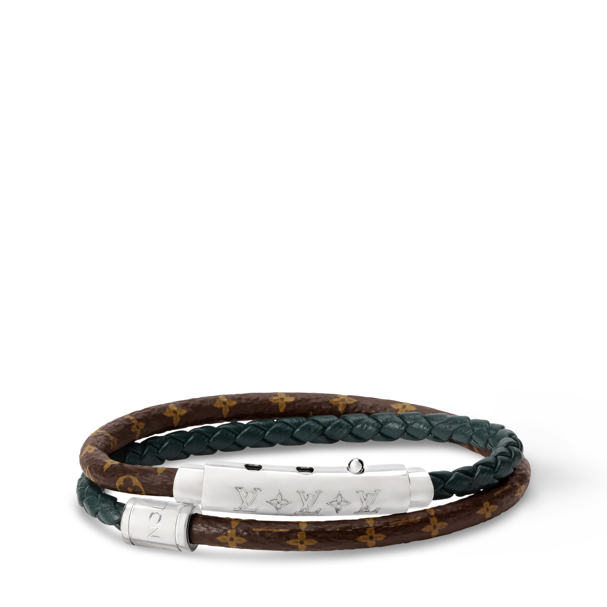 LV Double Spin Monogram Heritage Bracelet - Men - Fashion Jewelry
